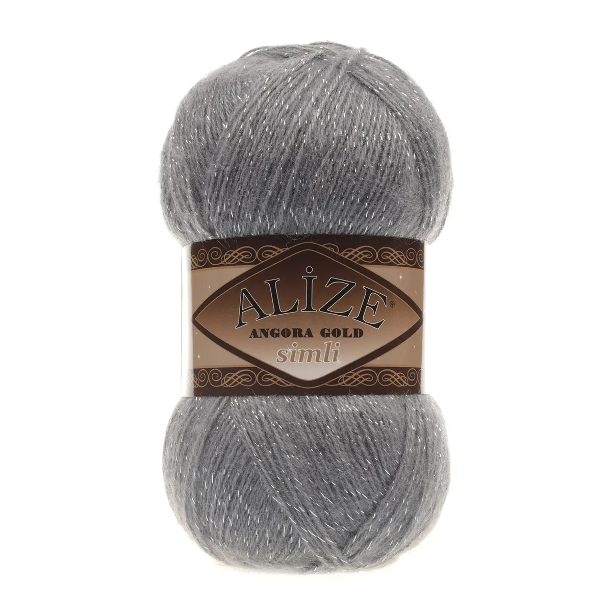 Alize Angora Gold Simli Örgü İpi KÖMÜR GRİ/87 - 1