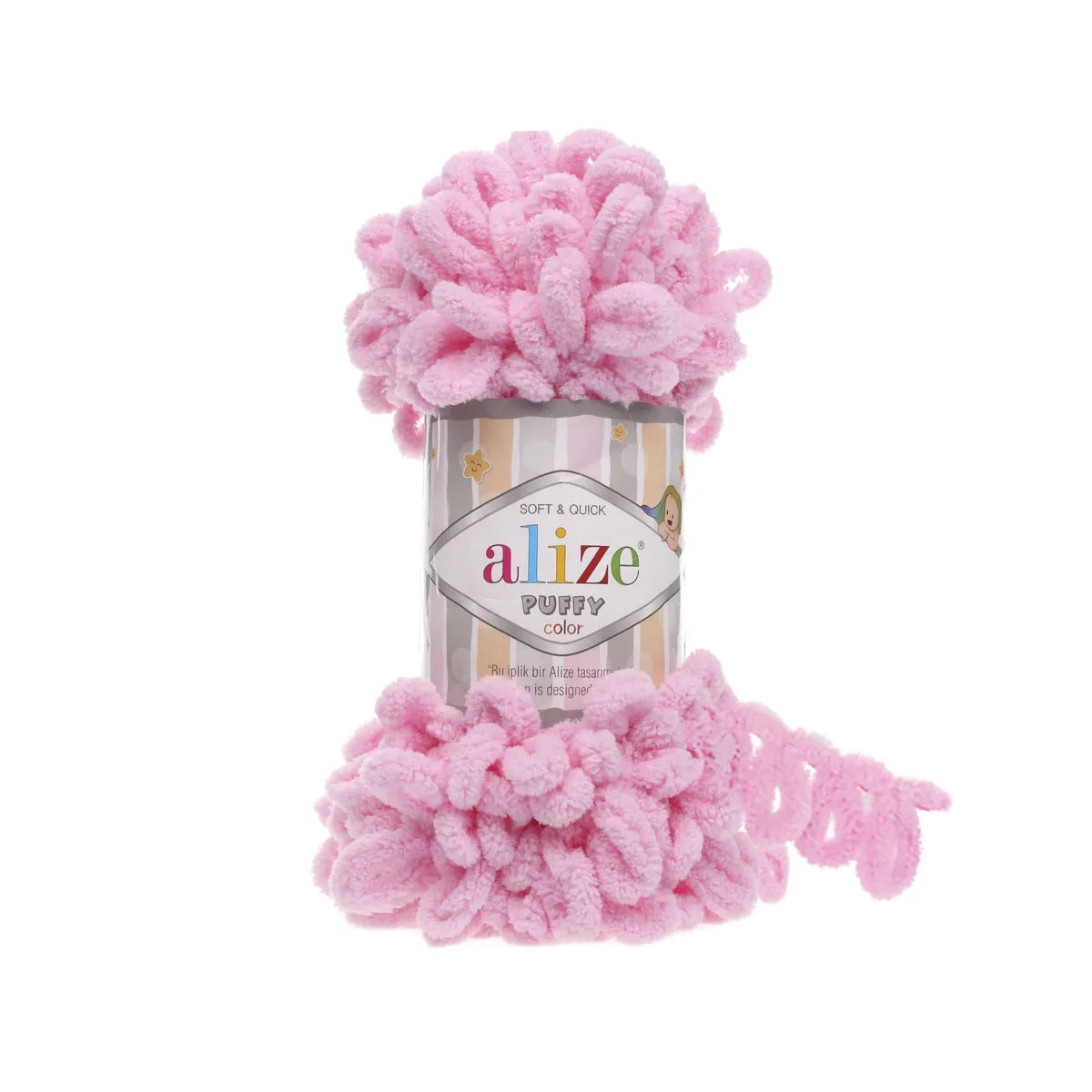 Alize Puffy Örgü İpi PASTEL PEMBE/185