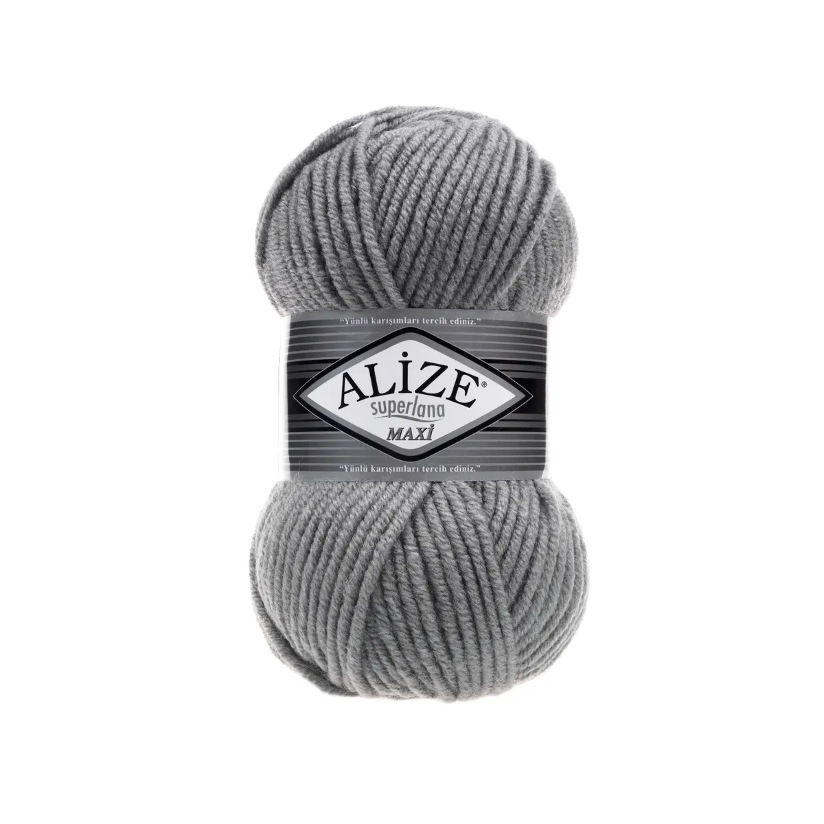 Alize - Alize Superlana Maxi Örgü İpi KÖMÜR GRİSİ/87