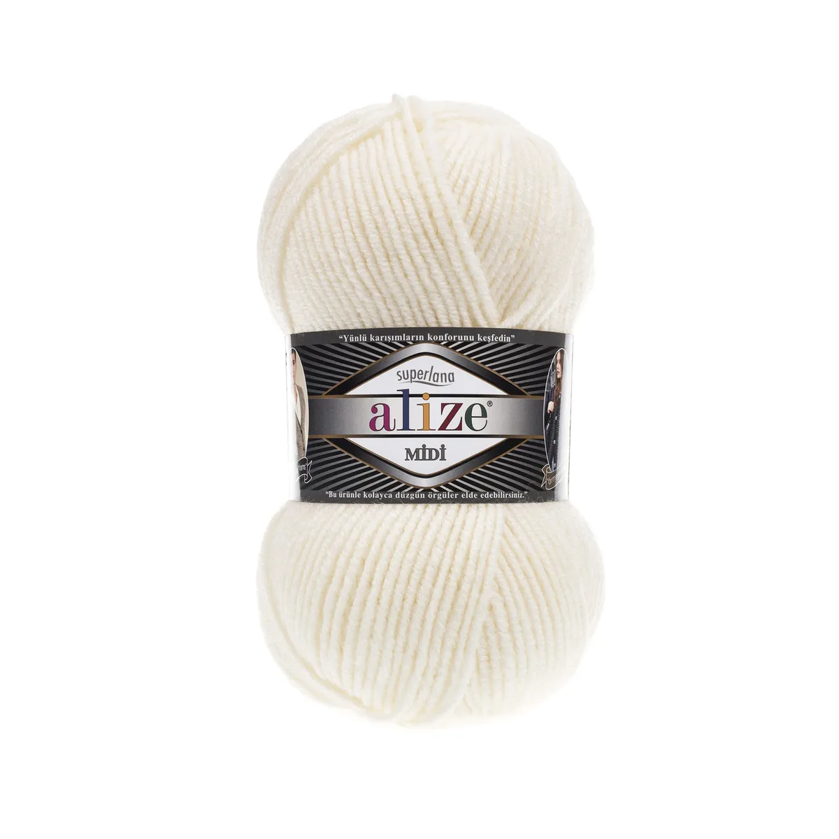 ALİZE - Alize Superlana Midi Örgü İpi AÇIK KREM/62
