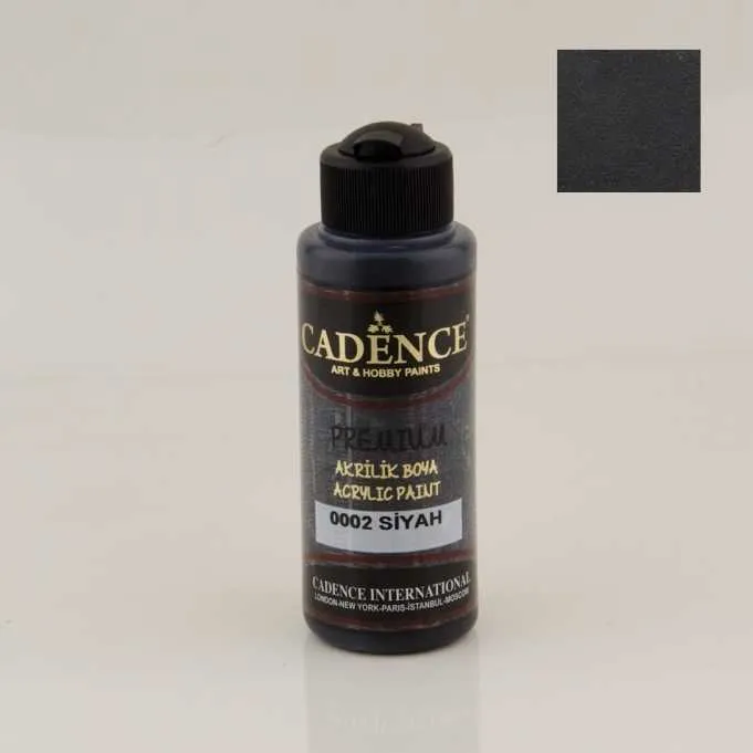 Cadence - Cadence Akrilik Boya – 0002:Siyah 120ml