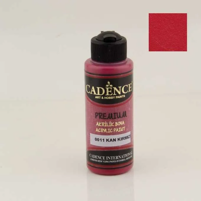 Cadence - Cadence Akrilik Boya – 0011:Kan Kırmızı 120ml