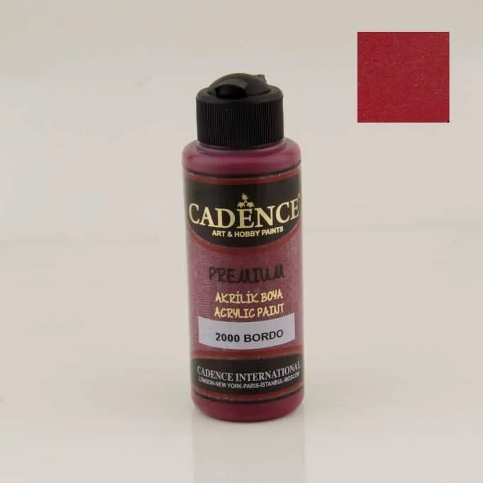 Cadence - Cadence Akrilik Boya – 2000:Bordo 120ml