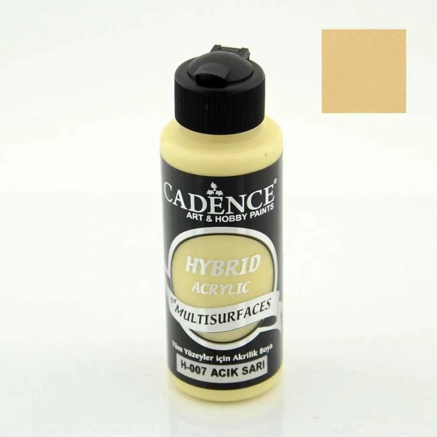 Cadence - Cadence Hybrid Multisurfaces Akrilik Boya – H007:AÇIK SARI 120ml