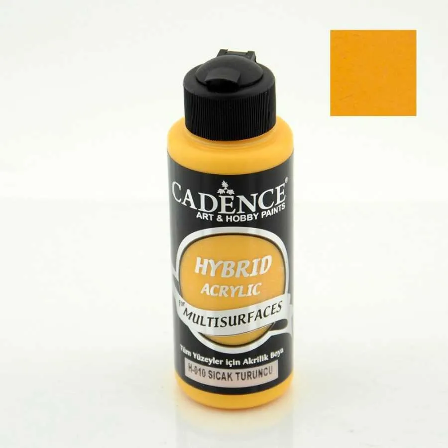 Cadence - Cadence Hybrid Multisurfaces Akrilik Boya – H010:SICAK TURUNCU 120ml