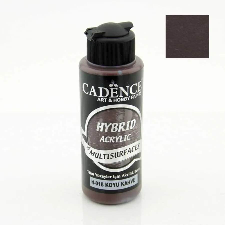 Cadence - Cadence Hybrid Multisurfaces Akrilik Boya – H018:KOYU KAHVE 120ml
