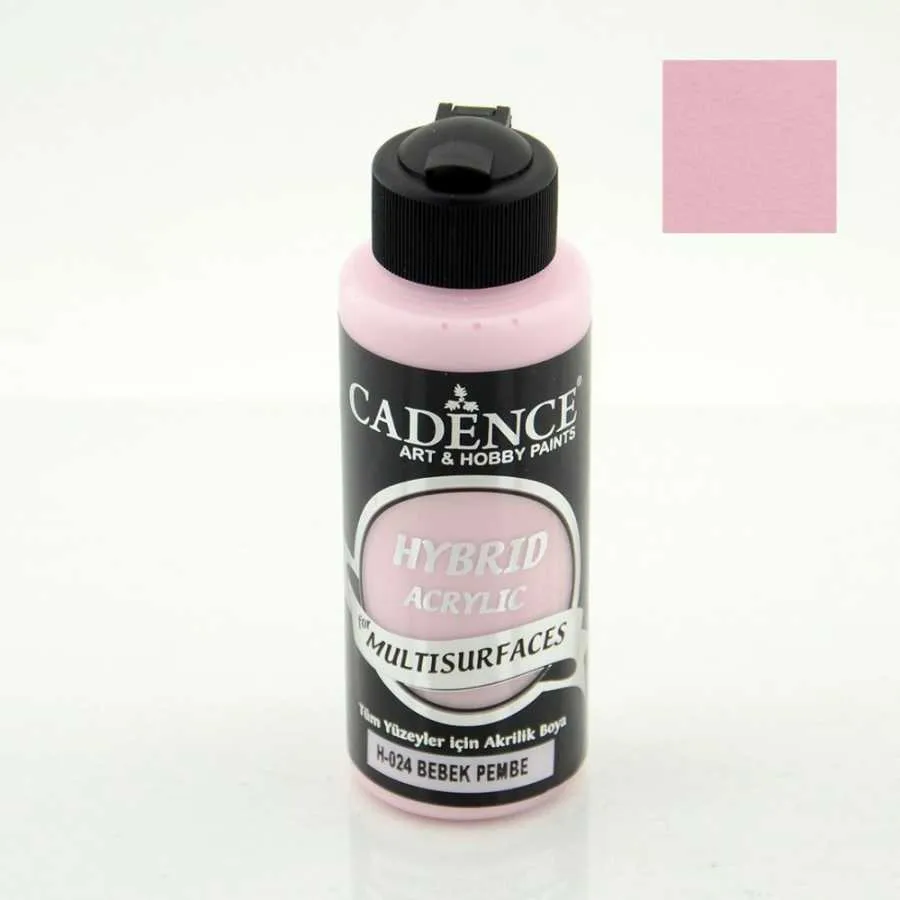 Cadence - Cadence Hybrid Multisurfaces Akrilik Boya – H024:BEBEK PEMBE 120ml