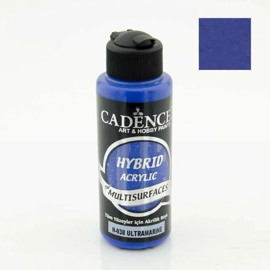 Cadence Hybrid Multisurfaces Akrilik Boya – H038:ULTRAMARİNE 120ml