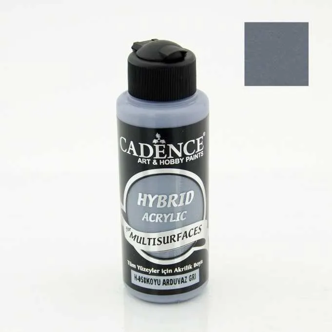 Cadence - Cadence Hybrid Multisurfaces Akrilik Boya – H058:KOYU ARDUVAZ GRİ 120ml