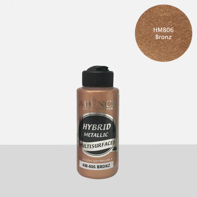 Cadence Hybrid Multisurfaces Metalik Akrilik Boya – HM802:HM806: BRONZ 120ml - Thumbnail