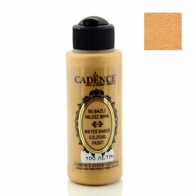 Cadence Yaldız Metalik Boya – 100:Altın 120ml