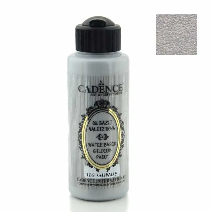 Cadence - Cadence Yaldız Metalik Boya – 102:Gümüş 120ml