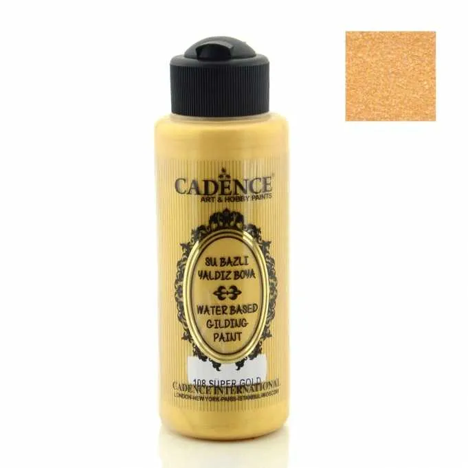 Cadence - Cadence Yaldız Metalik Boya – 108:Super Gold 120ml