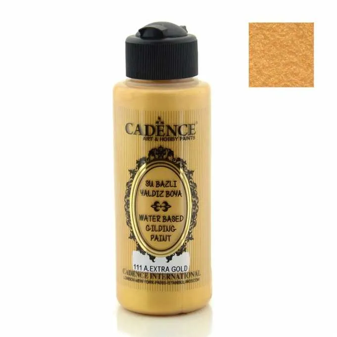 Cadence - Cadence Yaldız Metalik Boya – 111:Antik Ekstra Altın 120ml