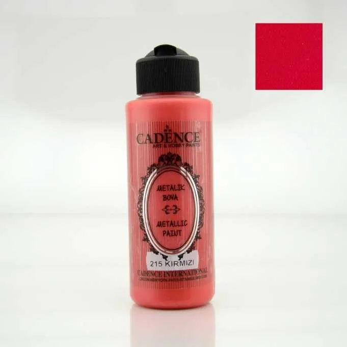 Cadence - Cadence Metalik Sedefli Boya – 215:Kırmızı 120ml