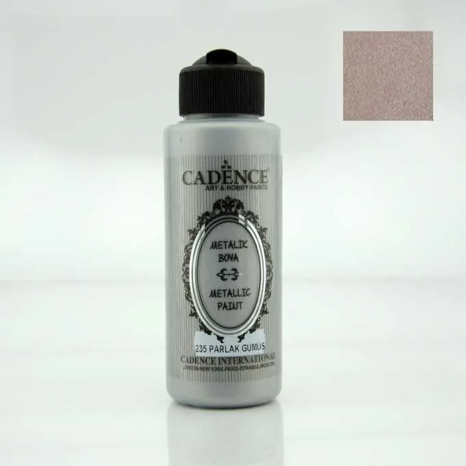 Cadence - Cadence Metalik Sedefli Boya – 235:Parlak Gümüş 120ml