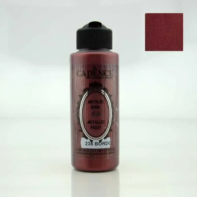 Cadence Metalik Sedefli Boya – 236:Bordo 120ml