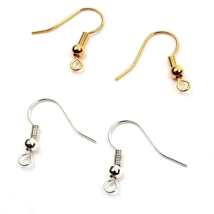 Çengelli Küpe Klipsi 5 Çift : Yeşil Altın