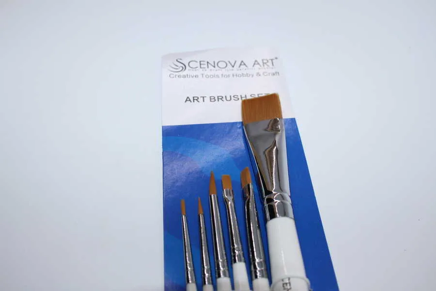 Cenova Art - Cenova Art Set 12 - 6'lı Karma Fırça Seti