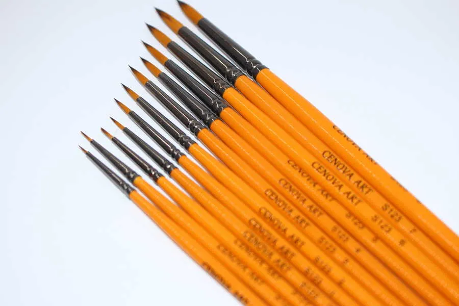 Cenova S123 Seri Sentetik Yuvarlak Fırça - N:3/0 - 1