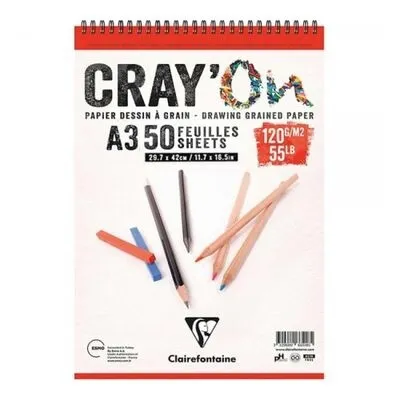 Clairefontaine - Clairefontaine Cray'on A3 Eskiz Defteri 120gr - 50 Yaprak