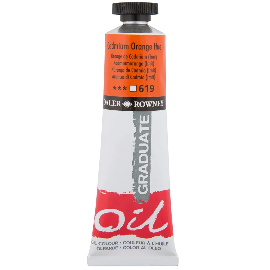 Daler Rowney - Daler Rowney Graduate Yağlı Boya 38ml - Cadmium Orange Hue 619