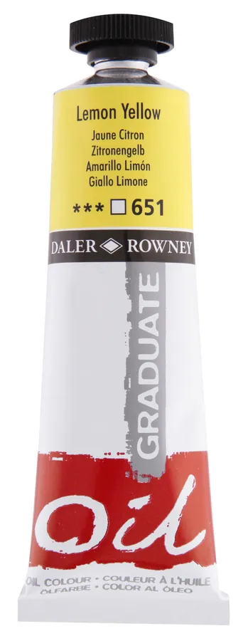 Daler Rowney - Daler Rowney Graduate Yağlı Boya 38ml - Lemon Yellow 651
