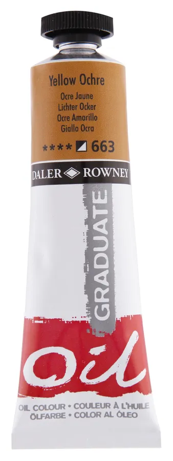 Daler Rowney - Daler Rowney Graduate Yağlı Boya 38ml - Yellow Ochre 663