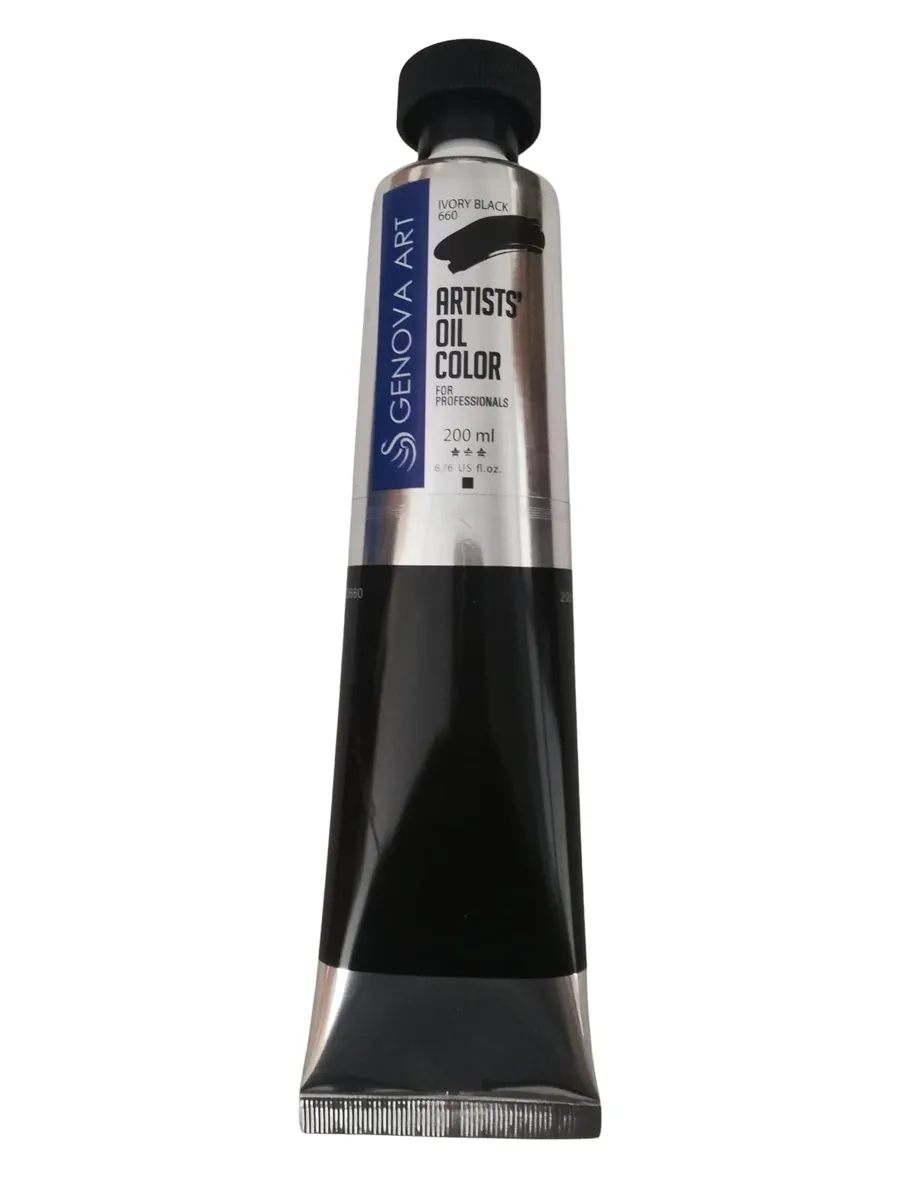 Genova Art Yağlı Boya 200ml - Ivory Black 660