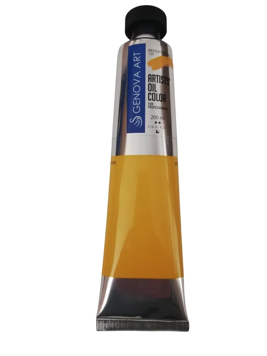 Genova Art Yağlı Boya 200ml - Medium Yellow 120 - 1