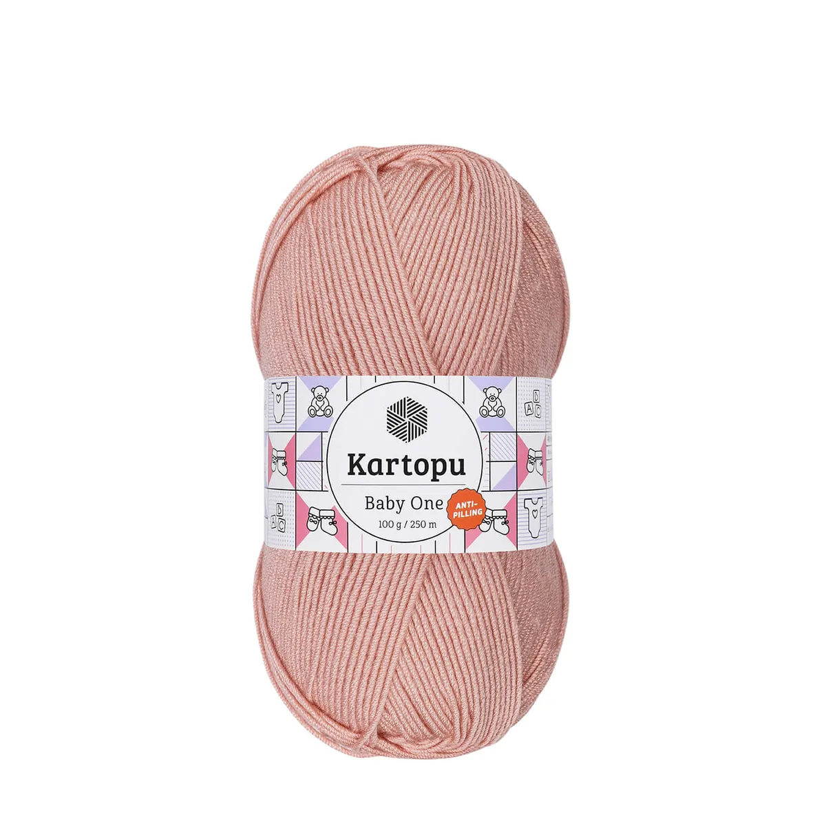 Kartopu Baby One El Örgü İpi PUDRA PEMBE K258 - 1