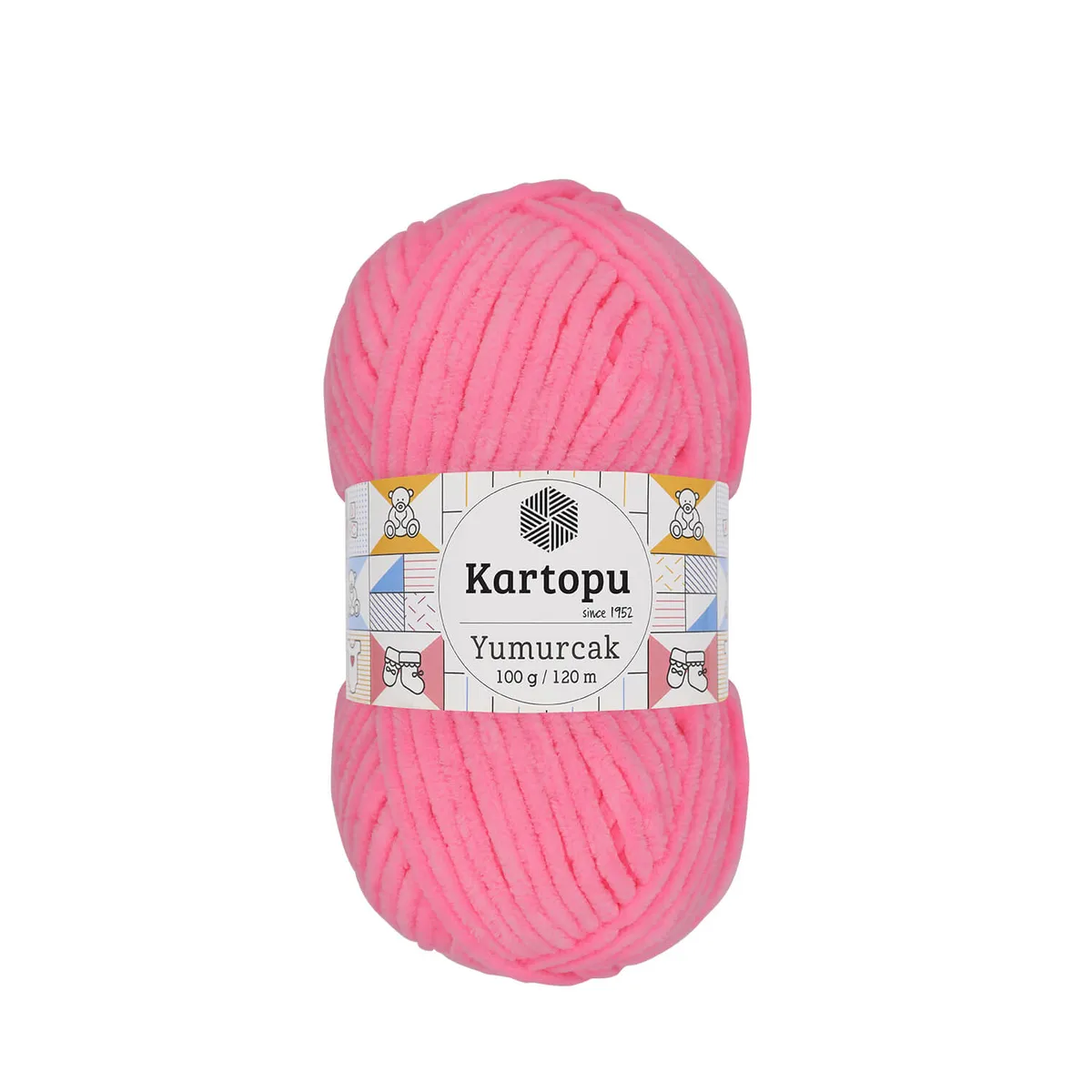 KARTOPU - Kartopu Yumurcak Kadife El Örgü PEMBE K773