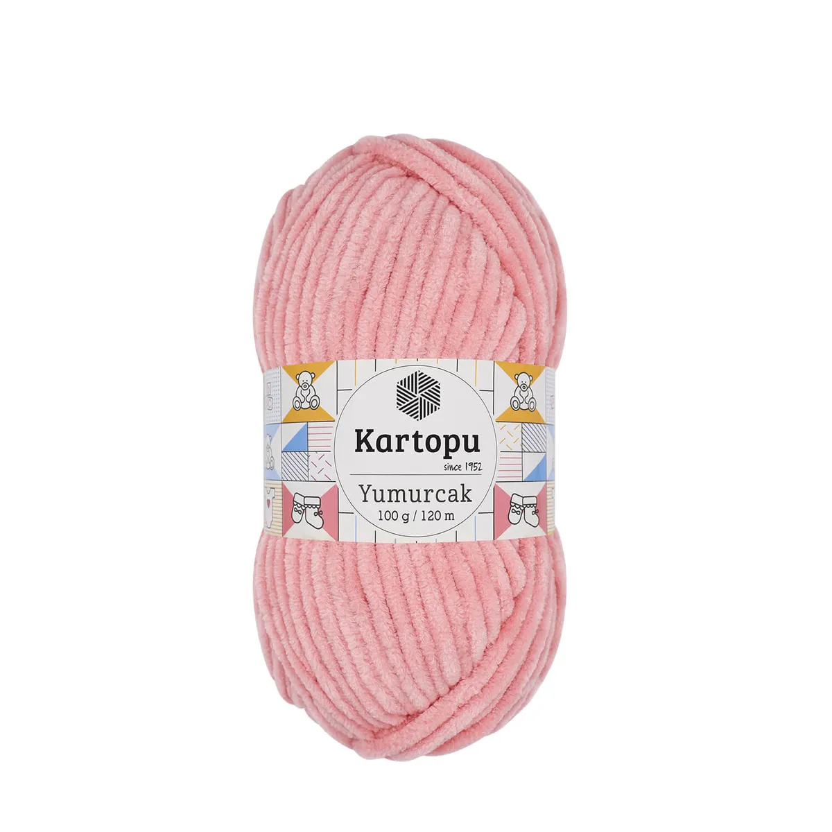 KARTOPU - Kartopu Yumurcak Kadife El Örgü PEMBE K777