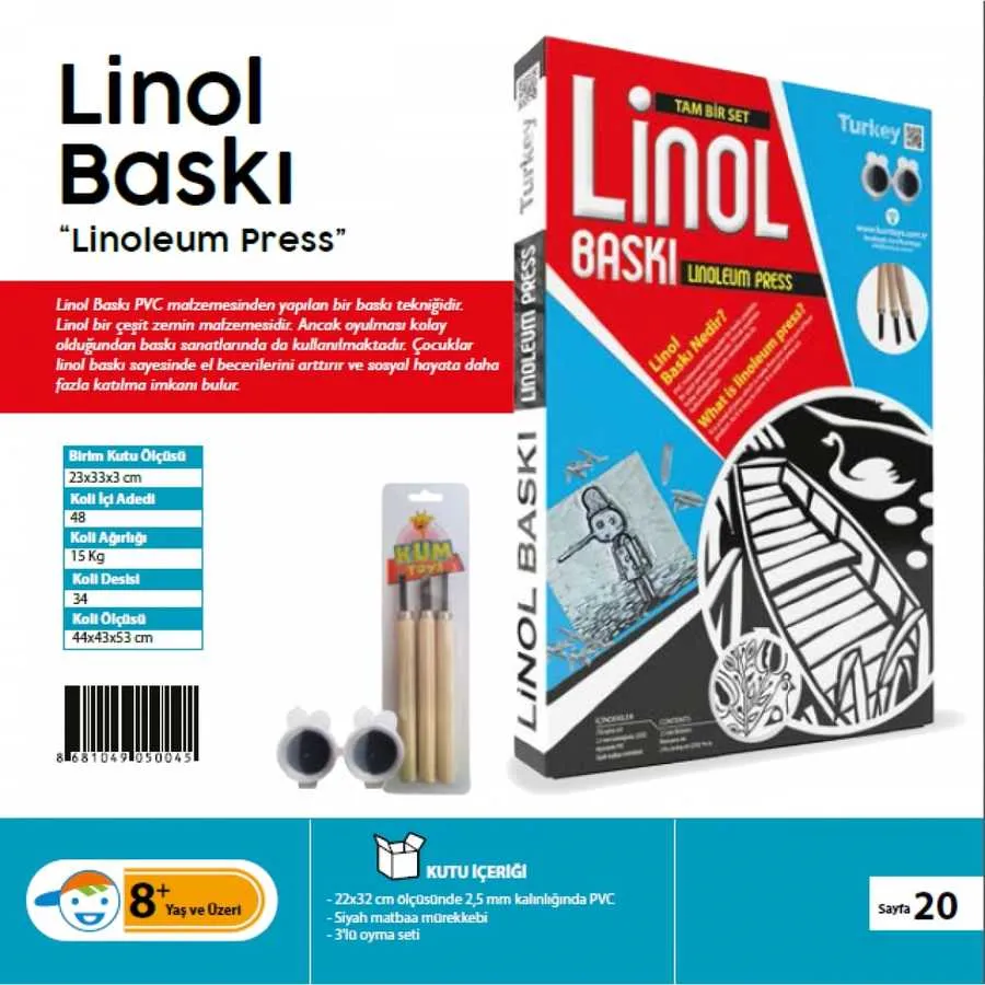 Kumtoys Linol Oyma Başlangıç Seti