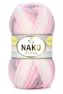 NAKO - Nako Elit Baby Mini Batik El Örgü Bebek İpi 32419