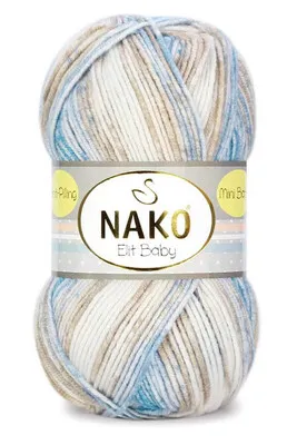 NAKO - Nako Elit Baby Mini Batik El Örgü Bebek İpi 32421