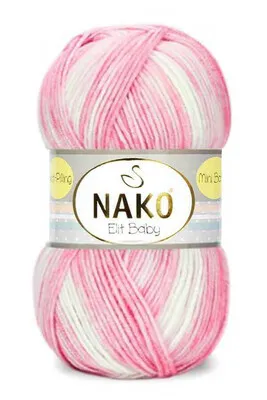 NAKO - Nako Elit Baby Mini Batik El Örgü Bebek İpi 32454