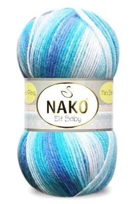 NAKO - Nako Elit Baby Mini Batik El Örgü Bebek İpi 32455
