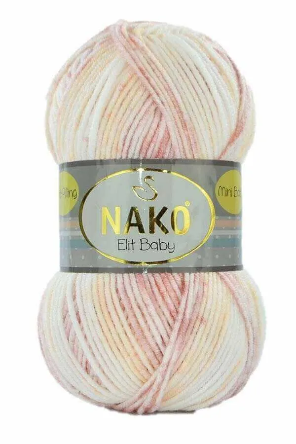 NAKO - Nako Elit Baby Mini Batik El Örgü Bebek İpi 32458