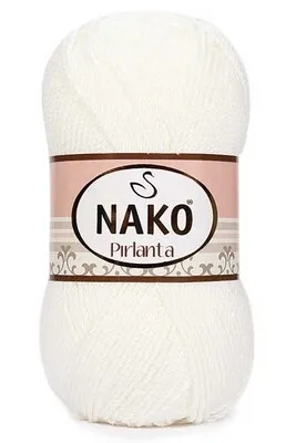 NAKO - Nako Pırlanta Örgü İpi BEYAZ 208