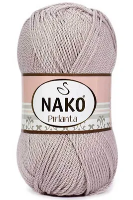 NAKO - Nako Pırlanta Örgü İpi PEMBELİ GRİ 3079