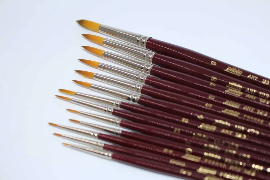 Pebeo 123 Seri Sentekik Yuvarlak Uçlu Fırça - N:3/0 - 1