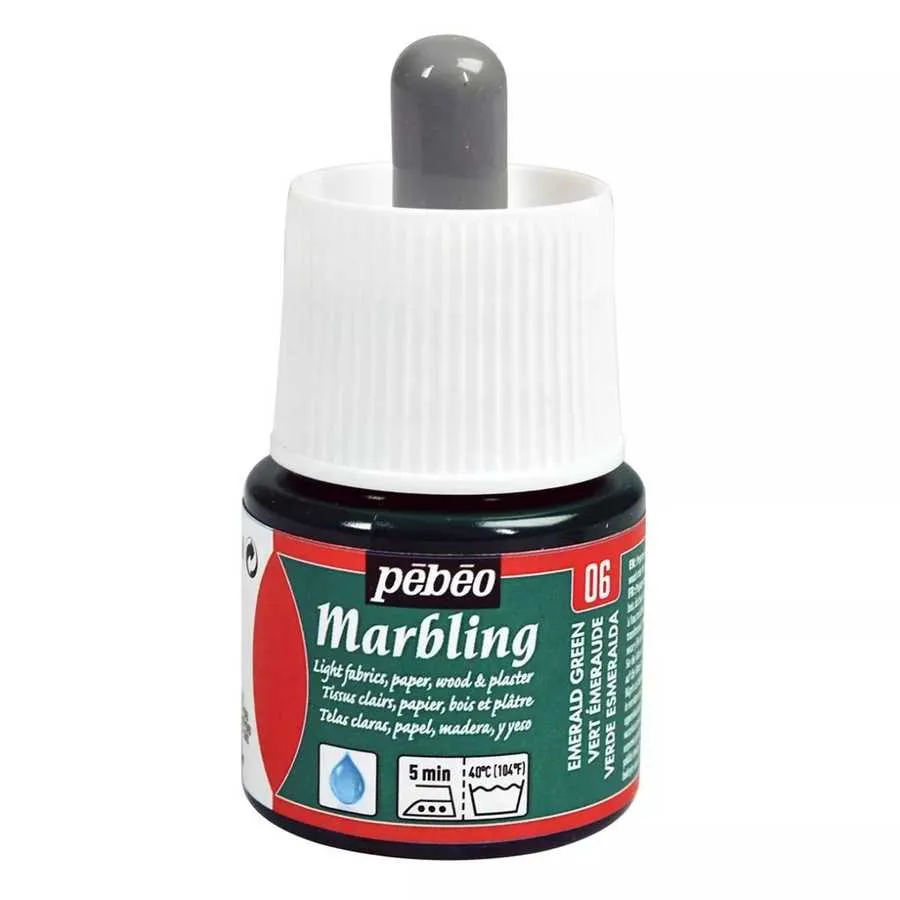 Pebeo - Pebeo Marbling Ebru Boyası - 06:Emerald Green 45ml