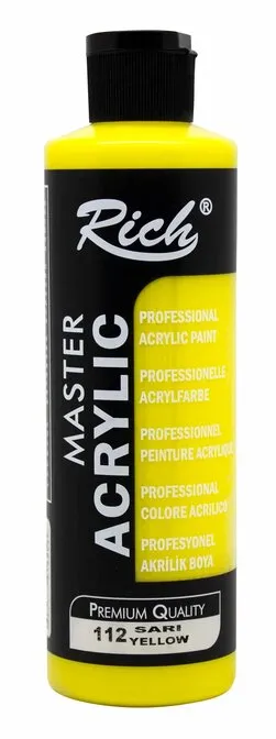 Rich Akrilik Boya - 112:SARI 240cc - 1