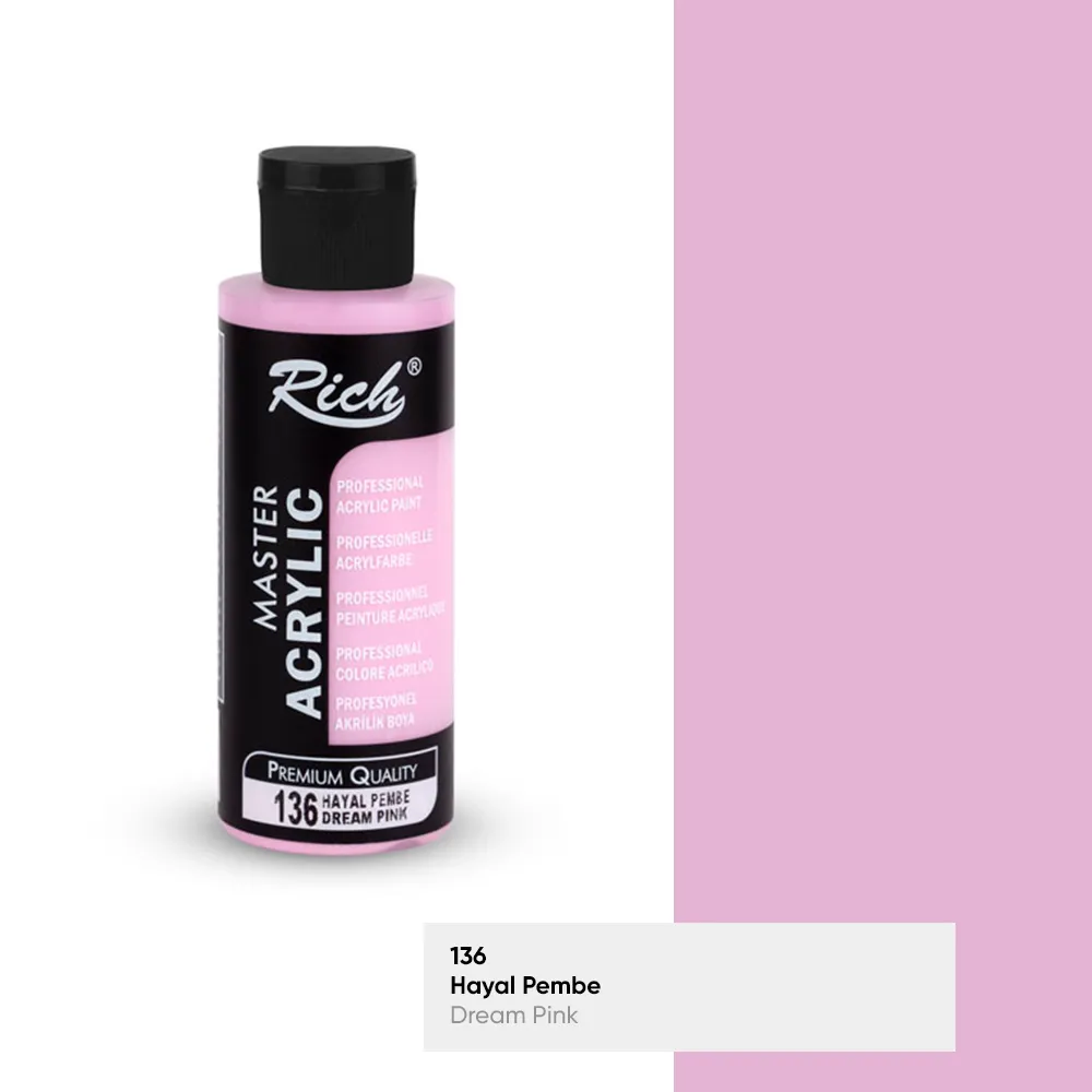 Rich Akrilik Boya - 136: HAYAL PEMBE 120cc