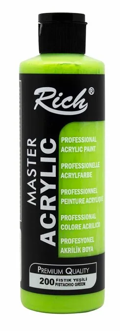 Rich Akrilik Boya -200:FISTIK YEŞİLİ 240cc