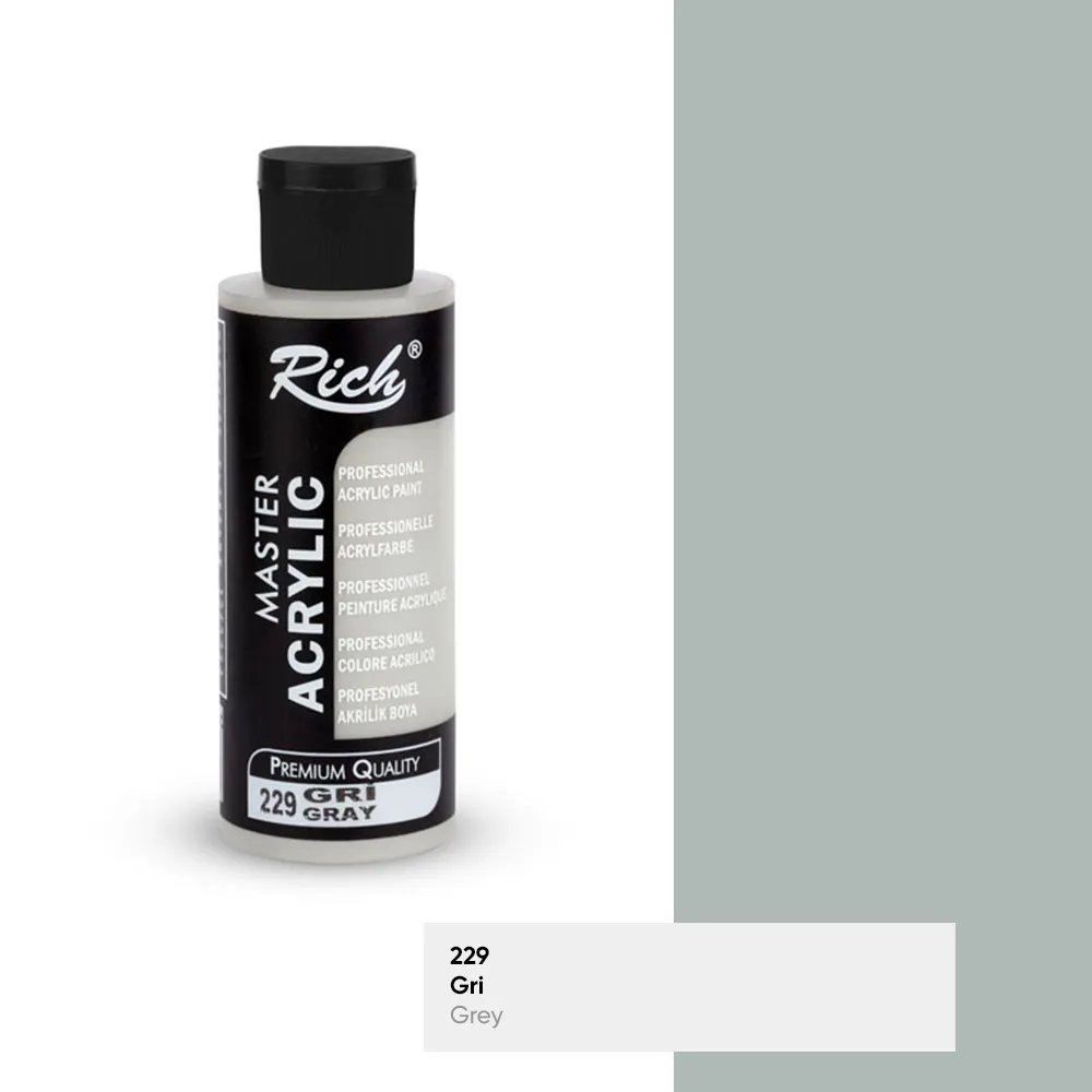Rich Akrilik Boya - 229: GRİ 120cc - 1