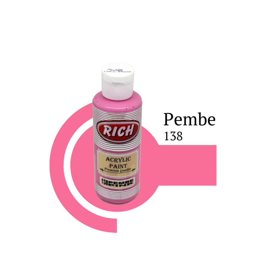 Rich Akrilik Boya PEMBE/138 60cc - 1