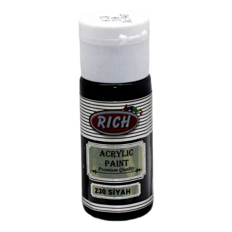 Rich - Rich Akrilik Boya SİYAH/230 25cc