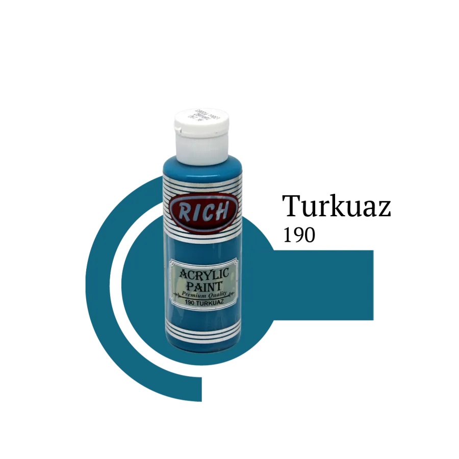 Rich Akrilik Boya TURKUAZ/190 25cc - 1